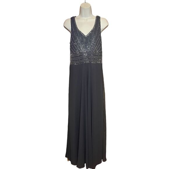 J Kara Women's Beaded Two Piece Jacket Dress in Black NWT Size 6 - Picture 4 of 8